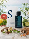 Aurora Scents Azul de doos en de fles en de geurnoten