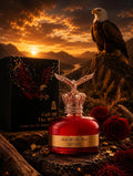 Aurora Scents Call of the Wild de volle fles voor samples met rozen en een adelaar