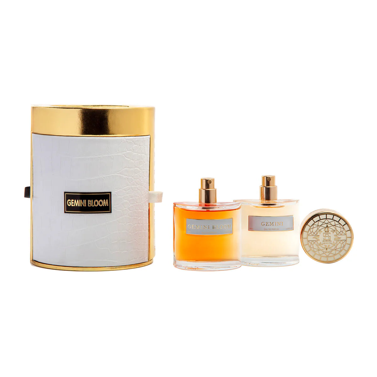 Aurora Scents Gemini & Gemini Bloom de 2 flessen los van elkaar uit de doos