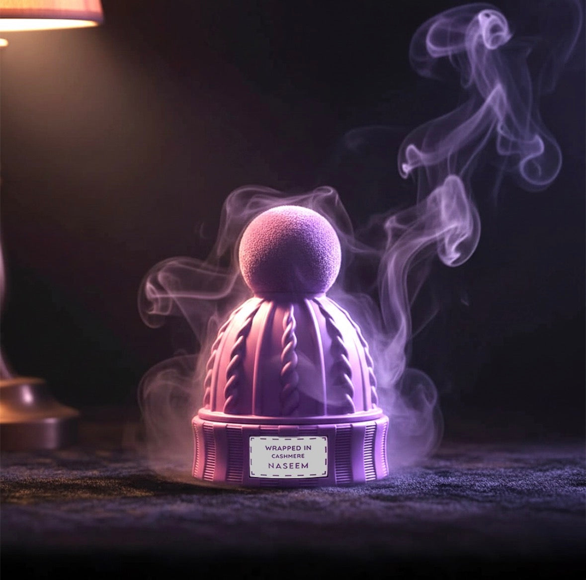 Naseem wrapped in cashmere