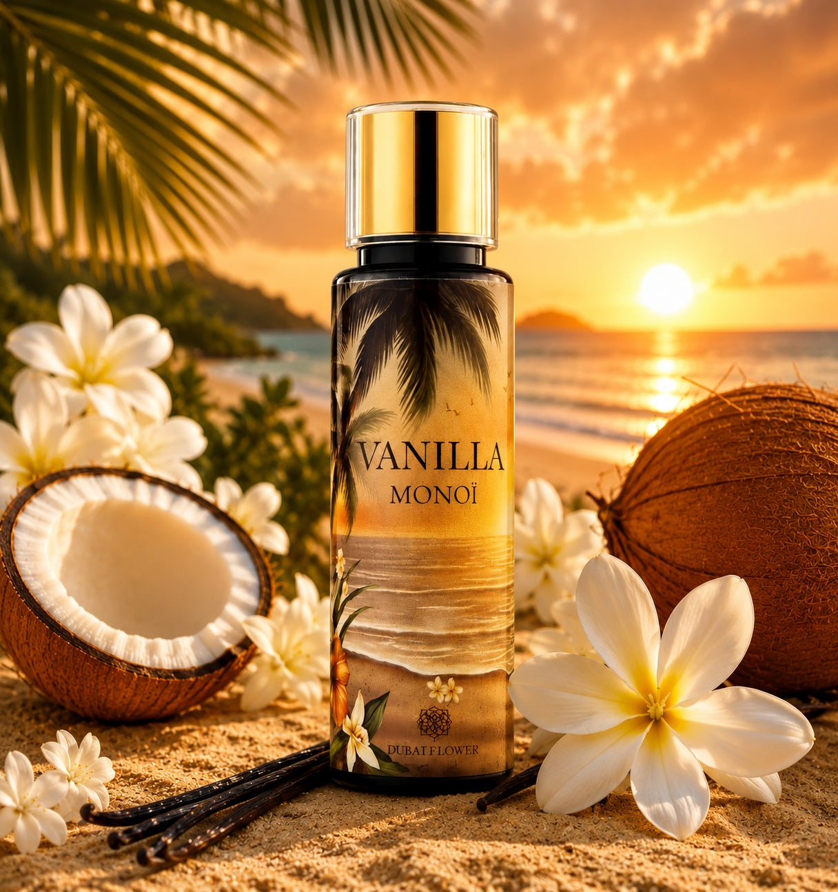 Dubai flower vanilla monoi bodyspray 250 ml. Huni perfumes

