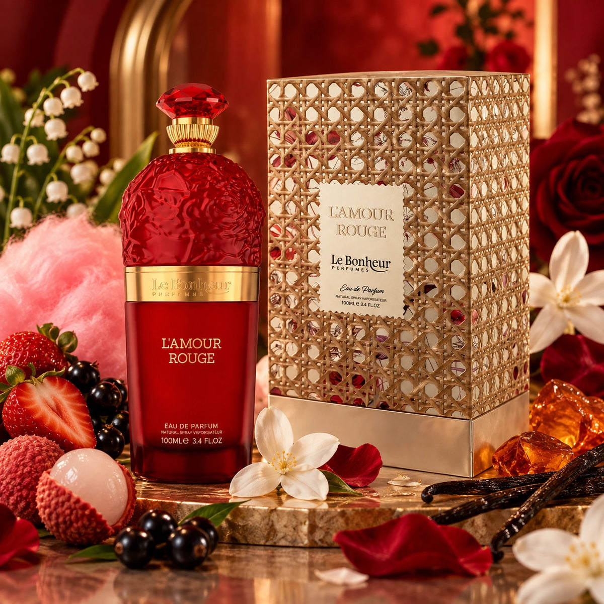 Le Bonheur L'Amour Rouge – Eau de Parfum 100 ml.